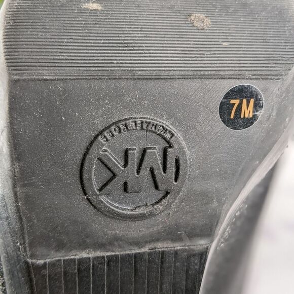 Michael Kors Desert Double Buckle Black Platform Chunky Heel Sandal - Picture 10 of 10